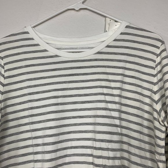NWT Majestic Filatures Long Sleeve Stripe Pullover Sweatshirt Tee Grey 3 - Picture 7 of 10